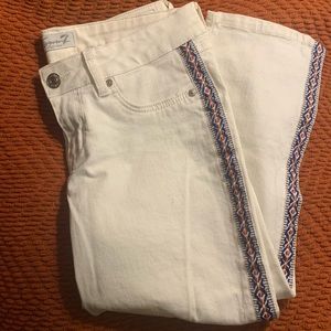 Seven White/ Aztec Print Capris
